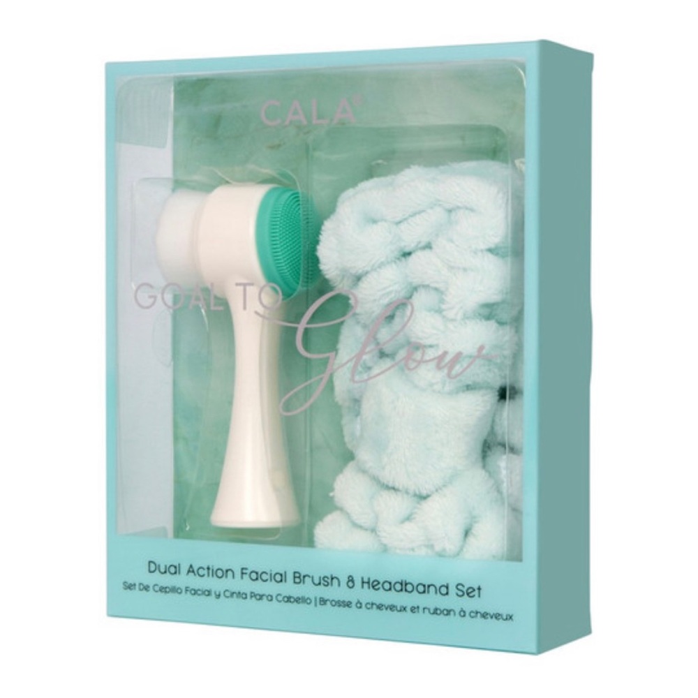 CALA Dual Action Facial Cleansing Brush & Headband Set